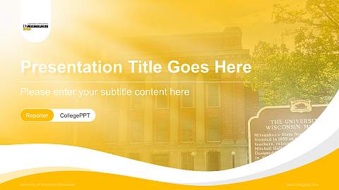 University of Wisconsin-Milwaukee Lecture Sharing and Networking Event PPT Template