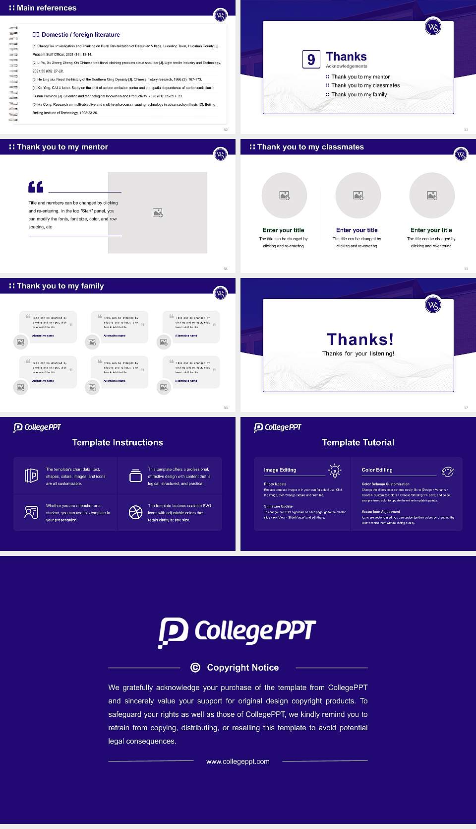 University of Western States Graduation Thesis Defense PPT Template16:9 ratio PPT effect preview image7