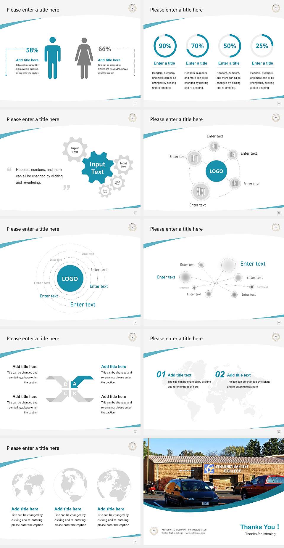 Veritas Baptist College Course/Courseware Creation PPT Template4:3 ratio PPT effect preview image4