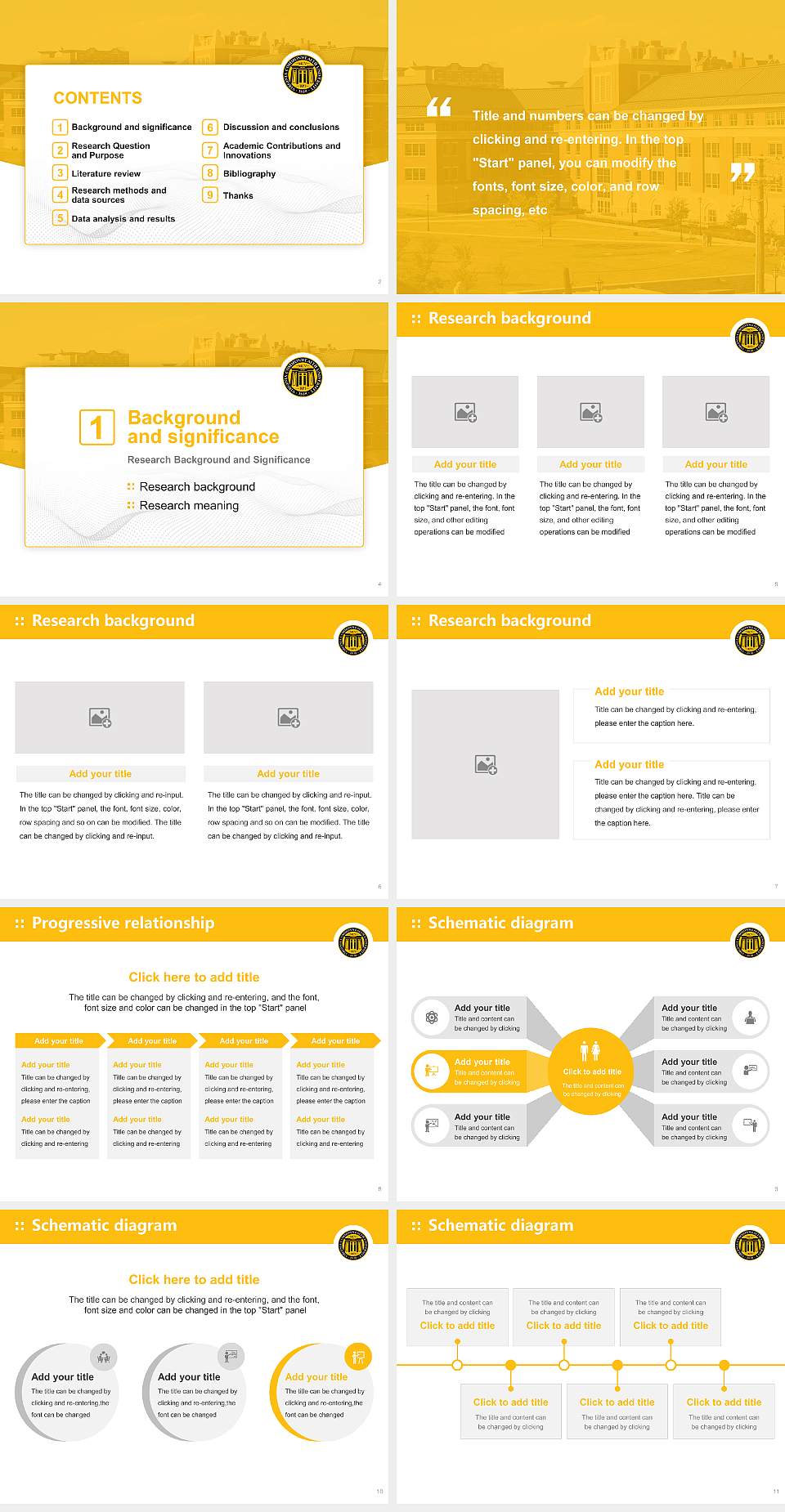 Virginia Commonwealth University Graduation Thesis Defense PPT Template4:3 ratio PPT effect preview image2