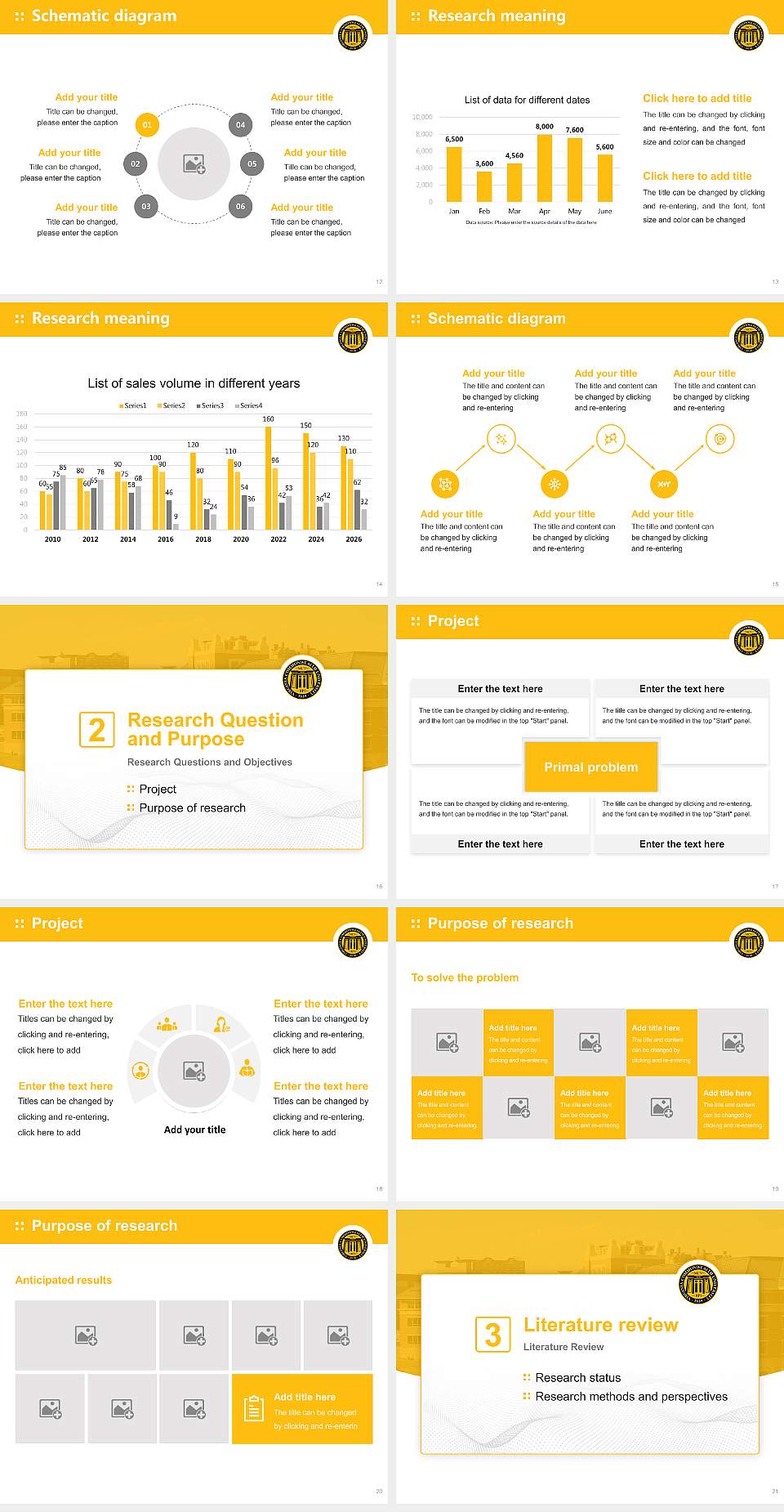 Virginia Commonwealth University Graduation Thesis Defense PPT Template4:3 ratio PPT effect preview image3