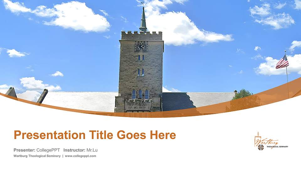Wartburg Theological Seminary Course/Courseware Creation PPT Template16:9 ratio PPT effect preview image