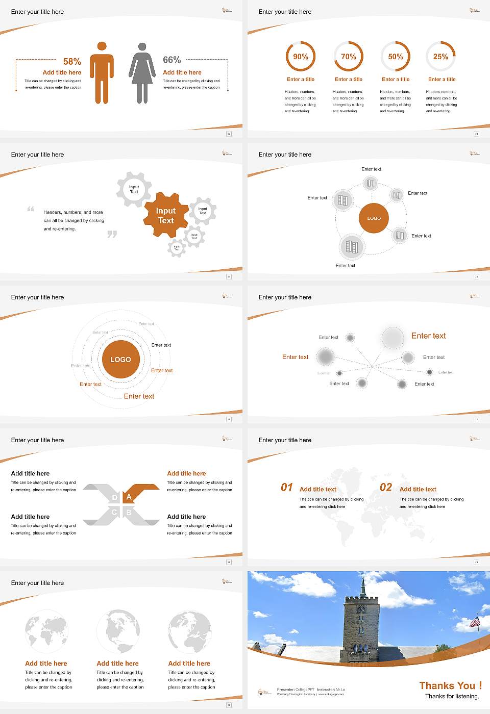 Wartburg Theological Seminary Course/Courseware Creation PPT Template16:9 ratio PPT effect preview image4