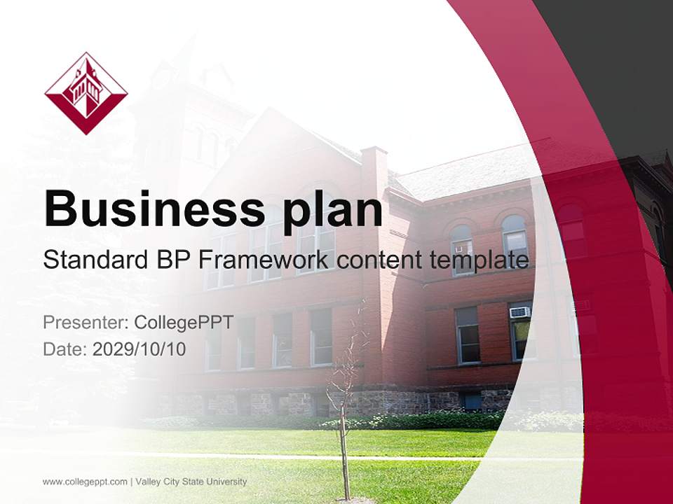 Valley City State University Competition/Entrepreneurship Contest PPT Template4:3 ratio PPT effect preview image9