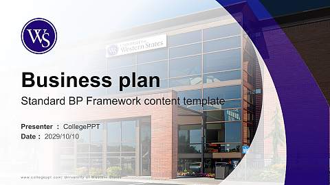 University of Western States Competition/Entrepreneurship Contest PPT Template