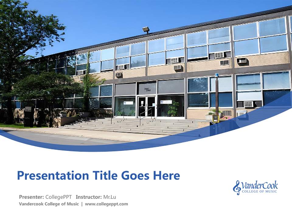 Vandercook College of Music Course/Courseware Creation PPT Template4:3 ratio PPT effect preview image5