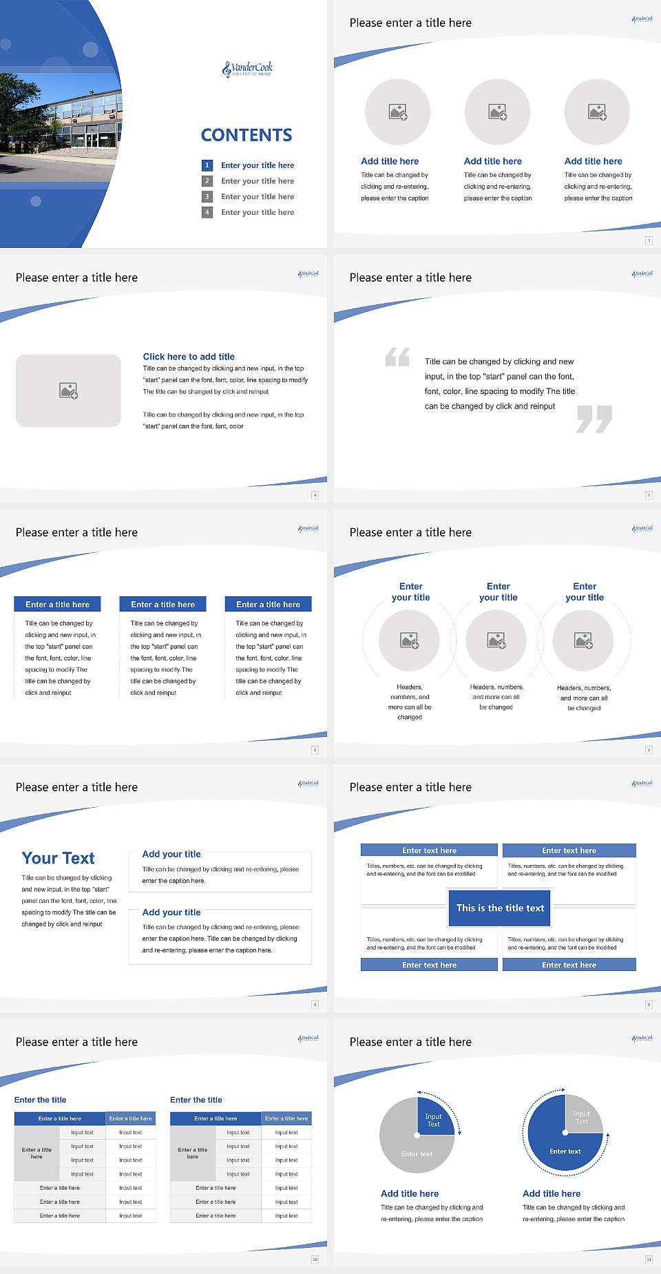 Vandercook College of Music Course/Courseware Creation PPT Template4:3 ratio PPT effect preview image2