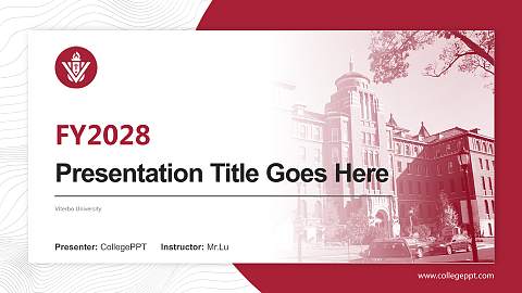 Viterbo University Academic Presentation/Research Findings Report PPT Template