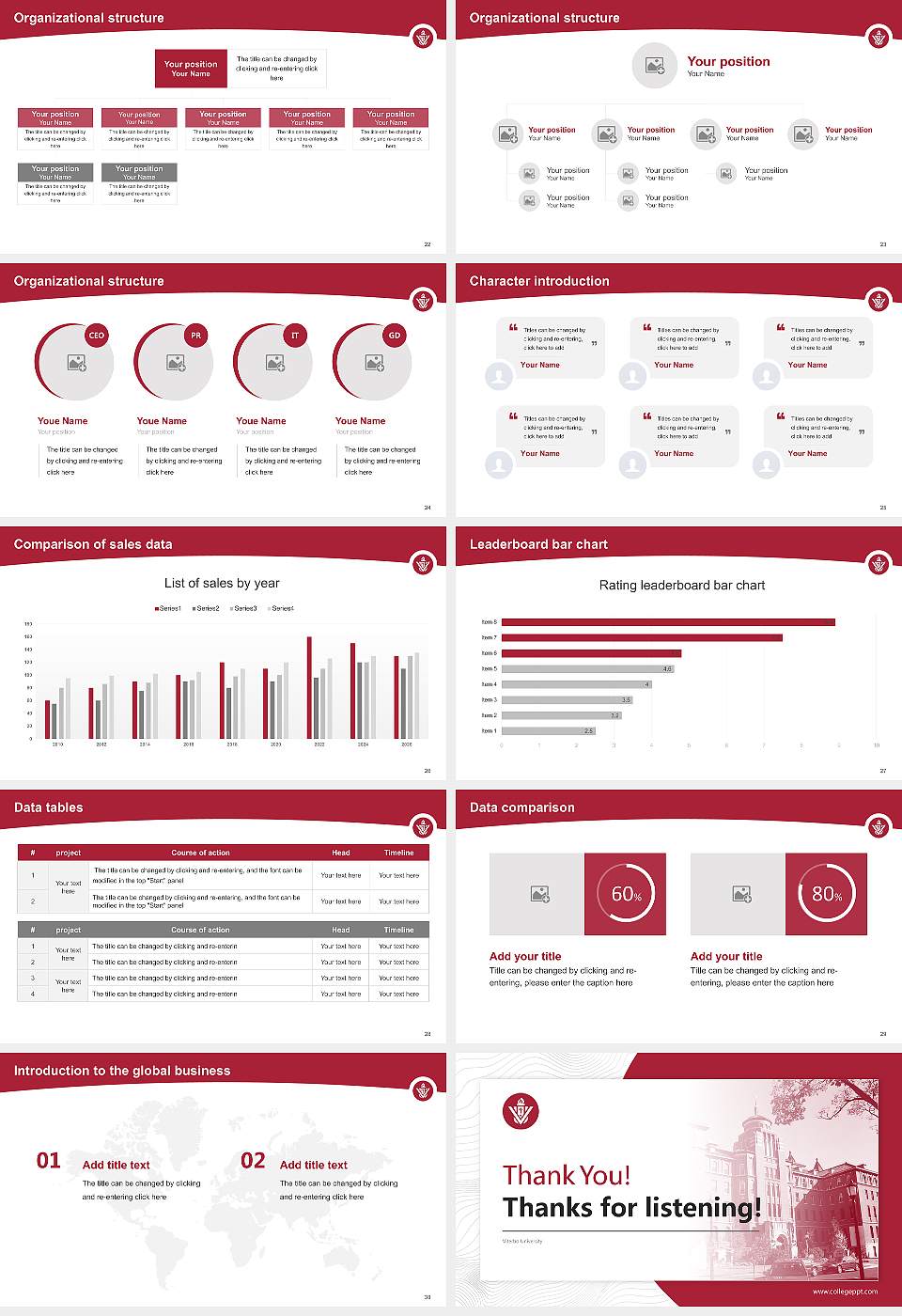 Viterbo University Academic Presentation/Research Findings Report PPT Template16:9 ratio PPT effect preview image4