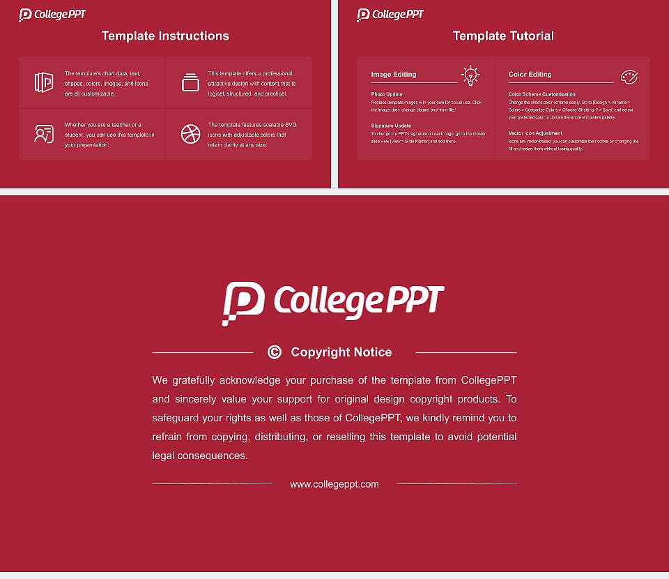 Viterbo University Academic Presentation/Research Findings Report PPT Template16:9 ratio PPT effect preview image5