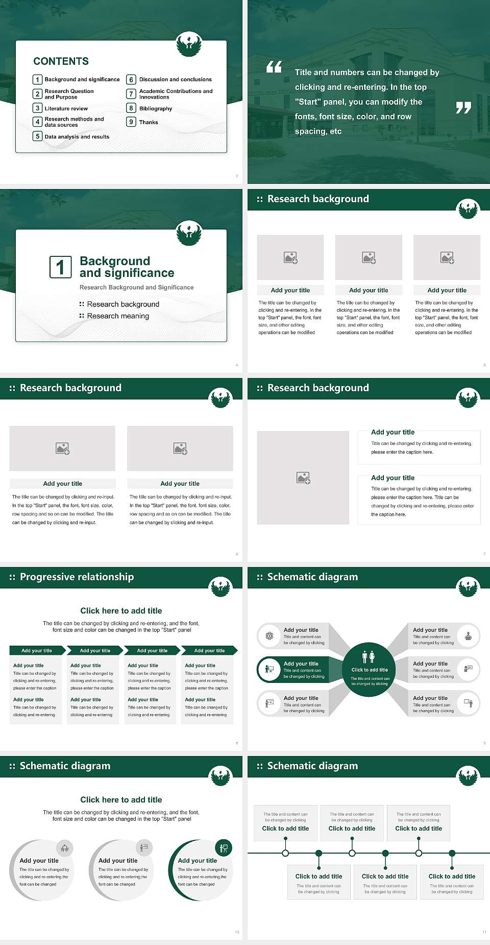 University of Wisconsin-Green Bay Graduation Thesis Defense PPT Template4:3 ratio PPT effect preview image2