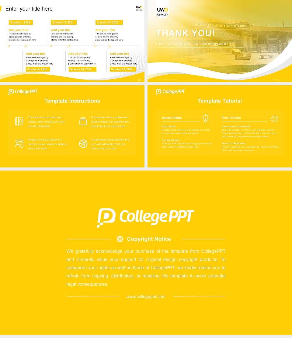 University of Wisconsin-Oshkosh Lecture Sharing and Networking Event PPT Template16:9 ratio PPT effect preview image4