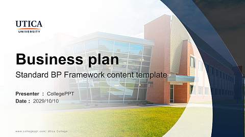 Utica College Competition/Entrepreneurship Contest PPT Template
