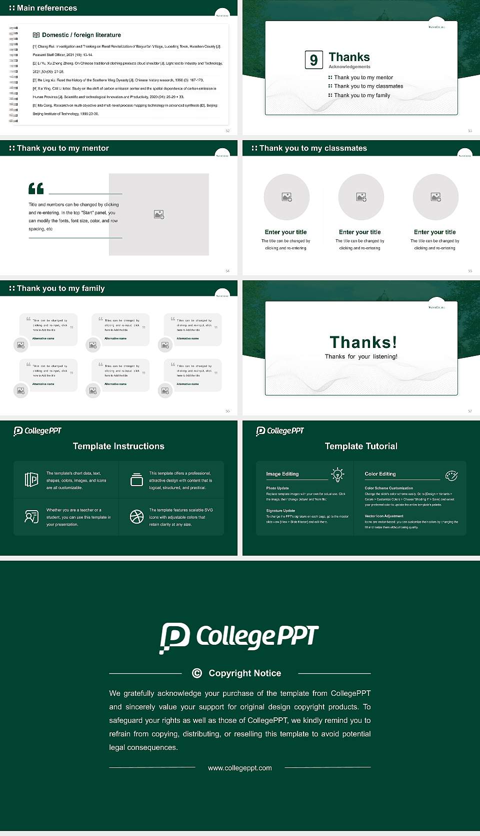 Wagner College Graduation Thesis Defense PPT Template16:9 ratio PPT effect preview image7