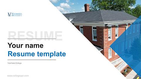 Voorhees College Resume PPT Template