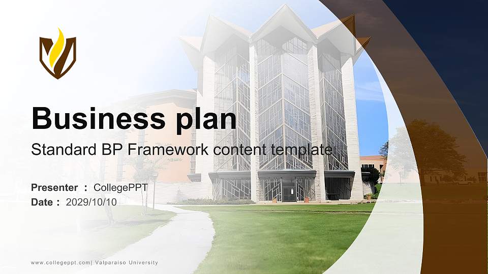 Valparaiso University Competition/Entrepreneurship Contest PPT Template16:9 ratio PPT effect preview image