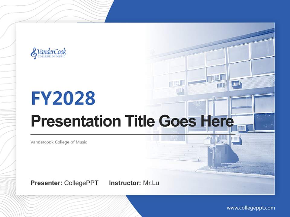 Vandercook College of Music Academic Presentation/Research Findings Report PPT Template4:3 ratio PPT effect preview image5