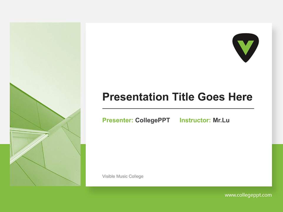 Visible Music College General Purpose PPT Template4:3 ratio PPT effect preview image6