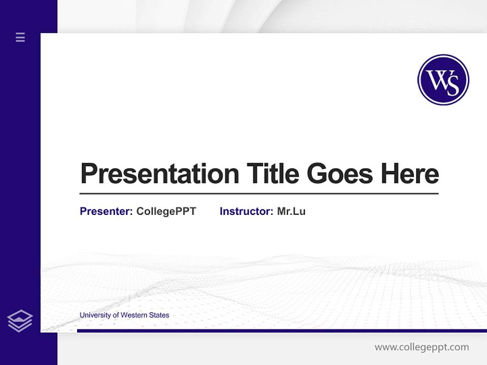 University of Western States Thesis Proposal/Graduation Defense PPT Template4:3 ratio PPT effect preview image5
