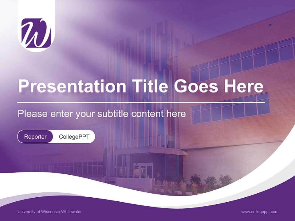 University of Wisconsin-Whitewater Lecture Sharing and Networking Event PPT Template4:3 ratio PPT effect preview image4