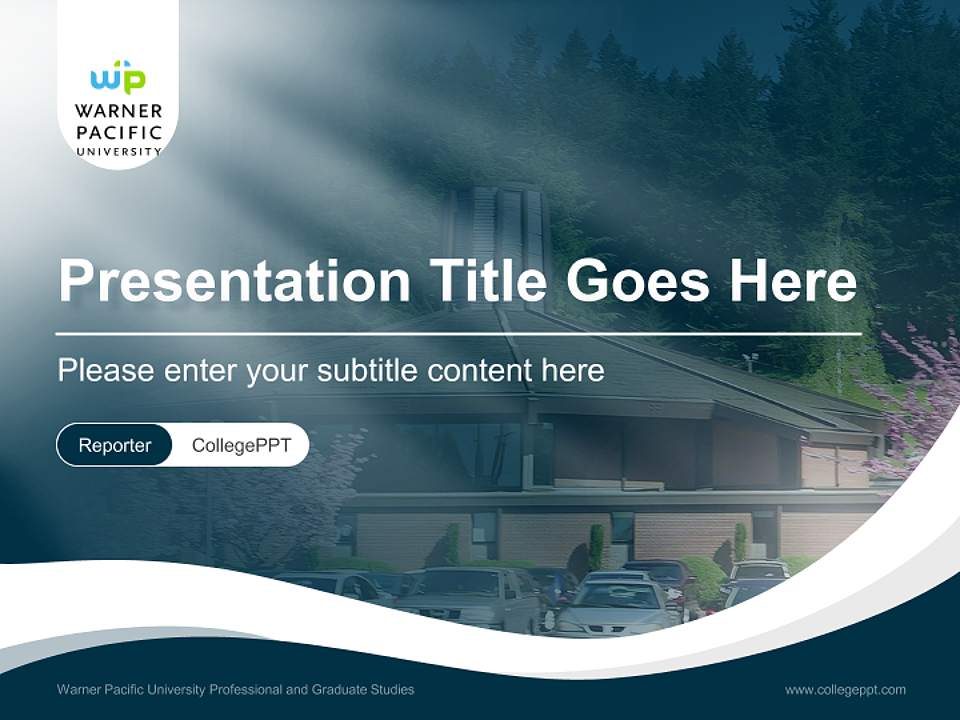 Warner Pacific University Professional and Graduate Studies Lecture Sharing and Networking Event PPT Template4:3 ratio PPT effect preview image4