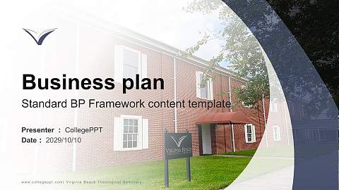 Virginia Beach Theological Seminary Competition/Entrepreneurship Contest PPT Template