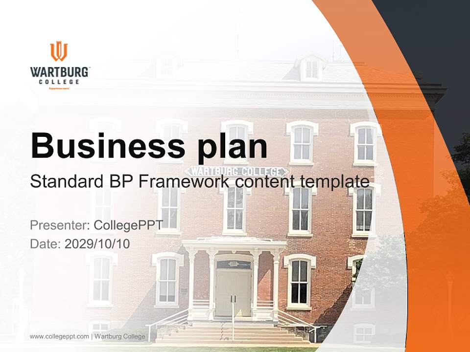 Wartburg College Competition/Entrepreneurship Contest PPT Template4:3 ratio PPT effect preview image9