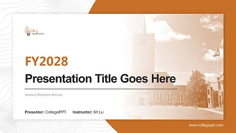 Wartburg Theological Seminary Academic Presentation/Research Findings Report PPT Template
