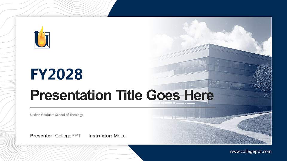 Urshan Graduate School of Theology Academic Presentation/Research Findings Report PPT Template16:9 ratio PPT effect preview image