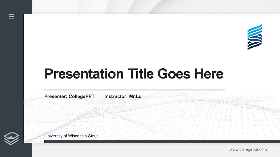 University of Wisconsin-Stout Thesis Proposal/Graduation Defense PPT Template16:9 ratio PPT effect preview image