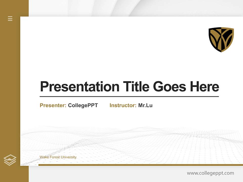 Wake Forest University Thesis Proposal/Graduation Defense PPT Template4:3 ratio PPT effect preview image5