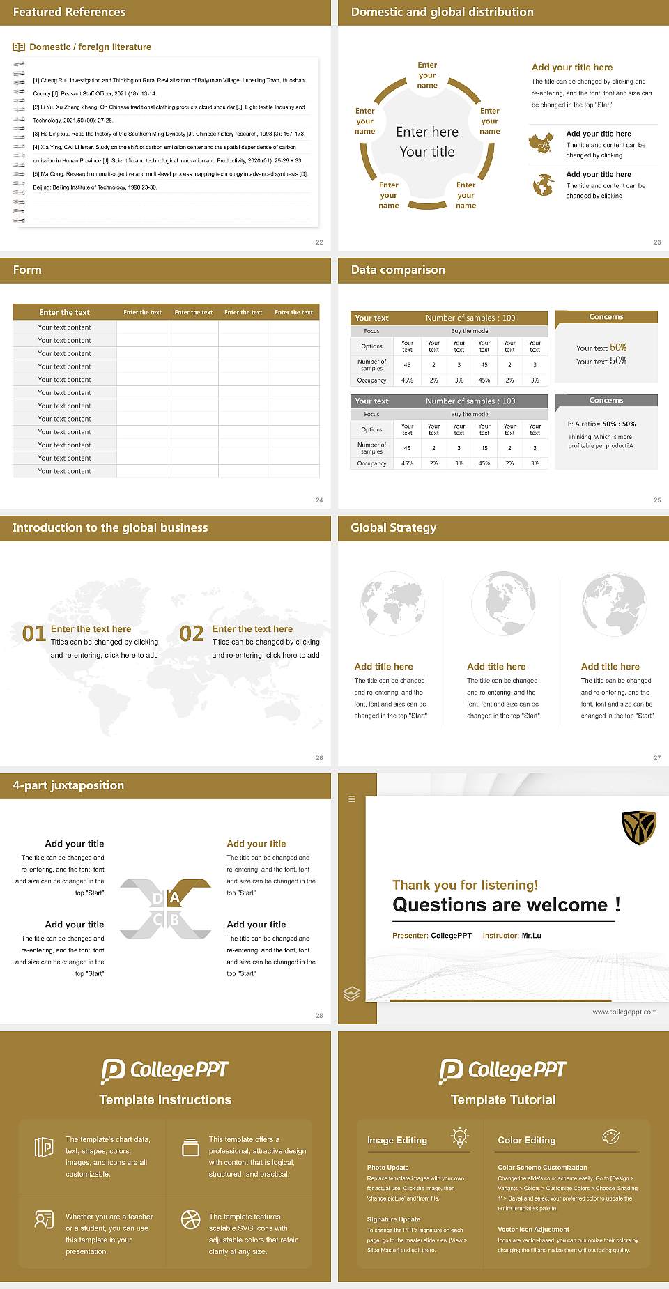 Wake Forest University Thesis Proposal/Graduation Defense PPT Template4:3 ratio PPT effect preview image4