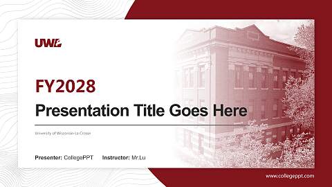 University of Wisconsin-La Crosse Academic Presentation/Research Findings Report PPT Template
