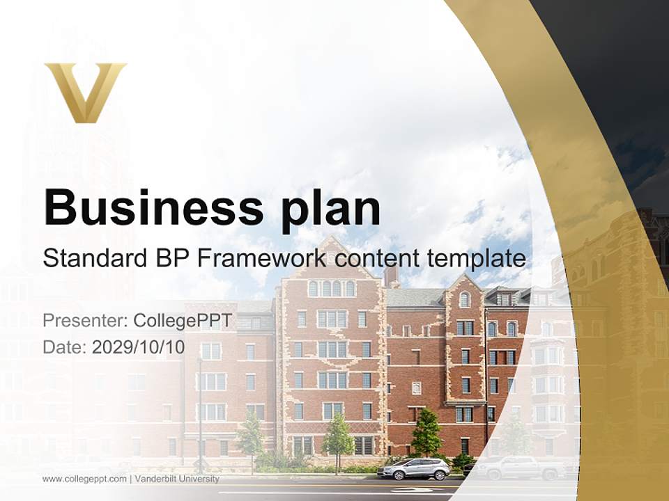 Vanderbilt University Competition/Entrepreneurship Contest PPT Template4:3 ratio PPT effect preview image9