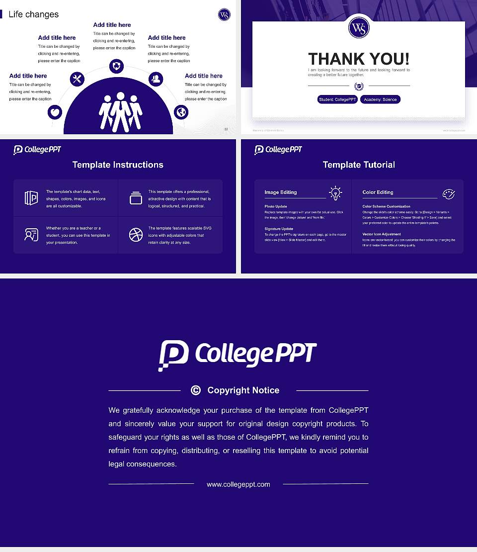 University of Western States National Scholarship Defense PPT Template16:9 ratio PPT effect preview image4