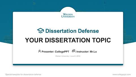 Walden University Graduation Thesis Defense PPT Template