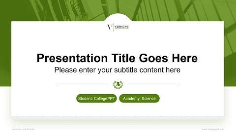 Vermont Law School National Scholarship Defense PPT Template