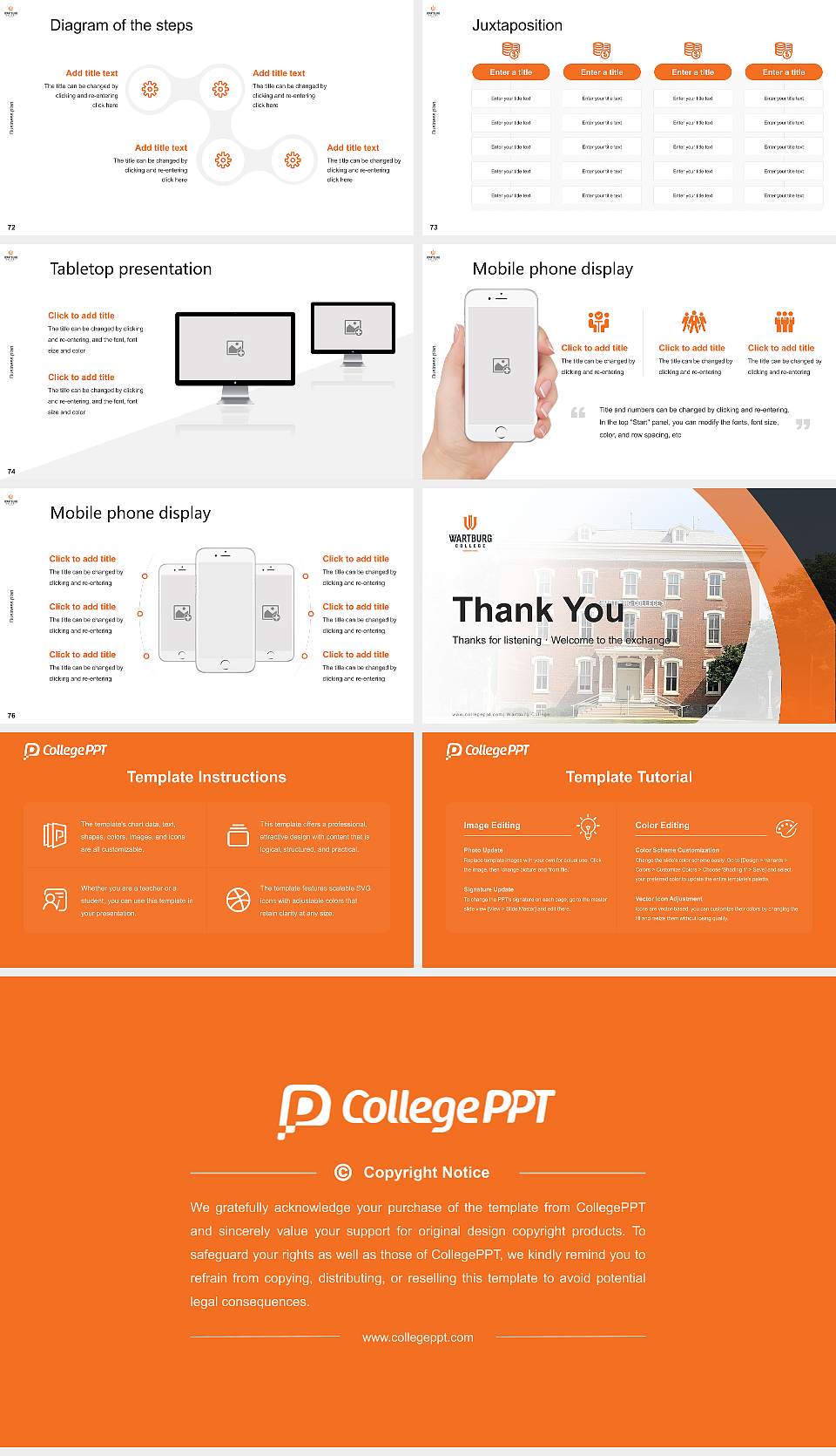 Wartburg College Competition/Entrepreneurship Contest PPT Template16:9 ratio PPT effect preview image9