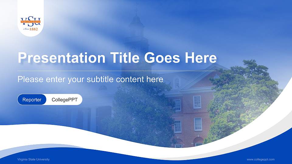 Virginia State University Lecture Sharing and Networking Event PPT Template16:9 ratio PPT effect preview image