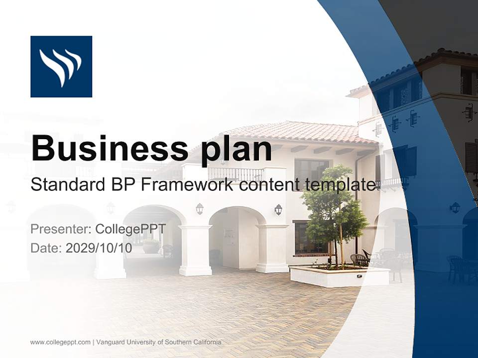 Vanguard University of Southern California Competition/Entrepreneurship Contest PPT Template4:3 ratio PPT effect preview image9