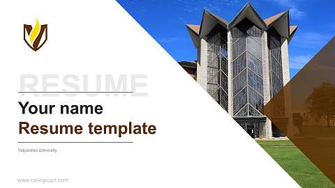 Valparaiso University Resume PPT Template