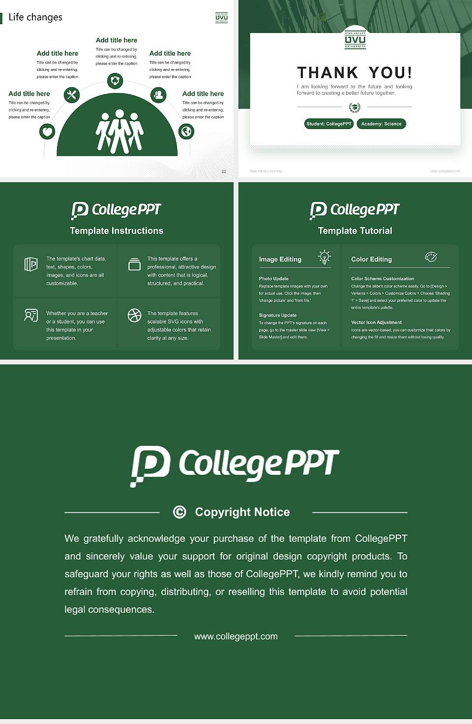 Utah Valley University National Scholarship Defense PPT Template4:3 ratio PPT effect preview image4