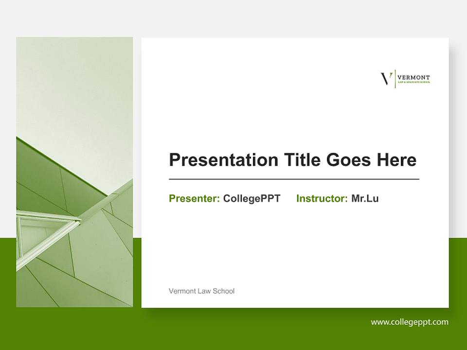 Vermont Law School General Purpose PPT Template4:3 ratio PPT effect preview image6
