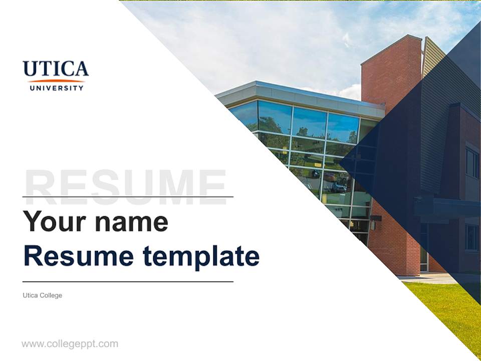 Utica College Resume PPT Template4:3 ratio PPT effect preview image5