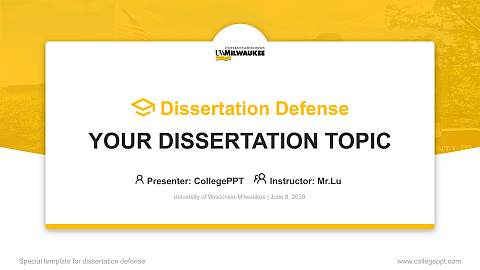University of Wisconsin-Milwaukee Graduation Thesis Defense PPT Template