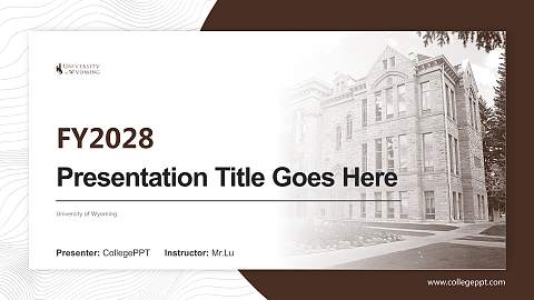 University of Wyoming Academic Presentation/Research Findings Report PPT Template