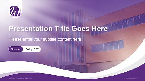 University of Wisconsin-Whitewater Lecture Sharing and Networking Event PPT Template