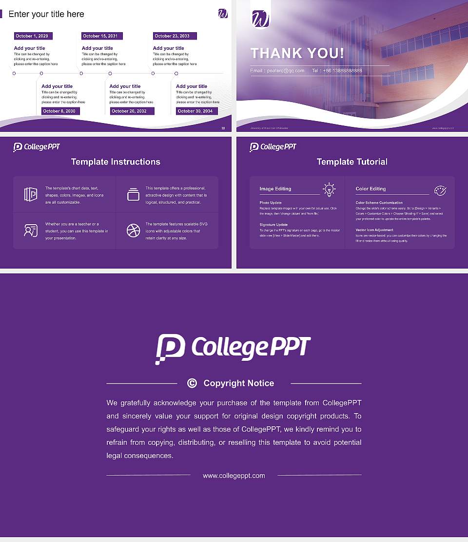 University of Wisconsin-Whitewater Lecture Sharing and Networking Event PPT Template16:9 ratio PPT effect preview image4