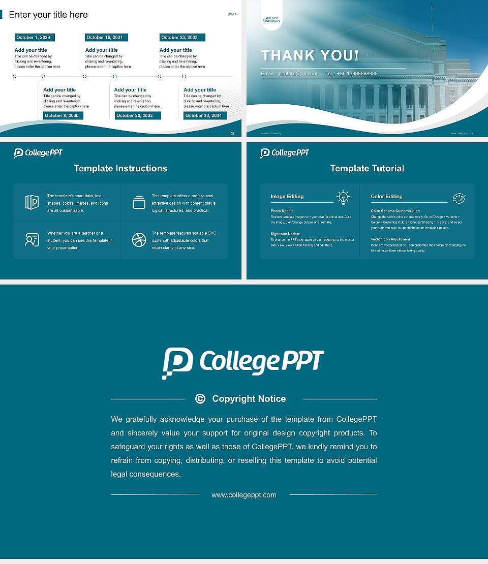 Walden University Lecture Sharing and Networking Event PPT Template16:9 ratio PPT effect preview image4