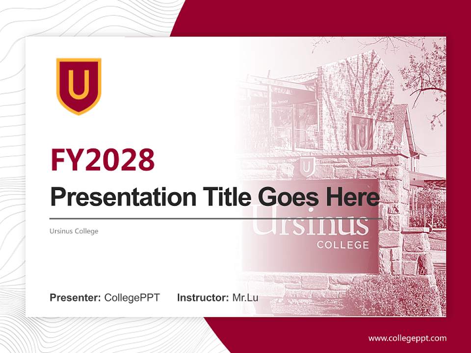 Ursinus College Academic Presentation/Research Findings Report PPT Template4:3 ratio PPT effect preview image5